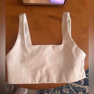 Girlfriend Collective Tommy Bra in Ivory in size small